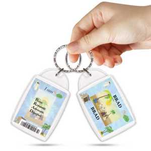 KPK 041 BRAD Personalised Name Souvenir Keyring With Qualities