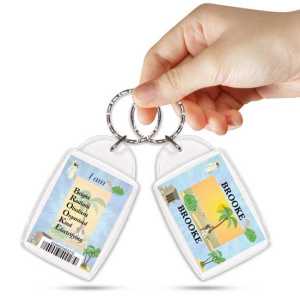 KPK 046 BROOKE Personalised Name Souvenir Keyring With Qualities