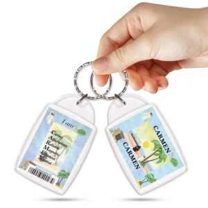 KPK 050 CARMEN Personalised Name Souvenir Keyring With Qualities