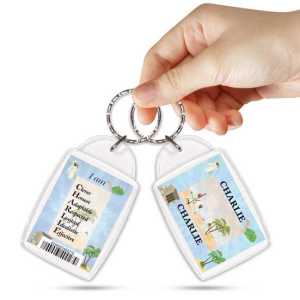 KPK 058 CHARLIE Personalised Name Souvenir Keyring With Qualities
