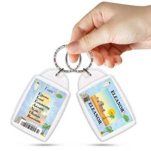 KPK 101 ELEANOR Personalised Name Souvenir Keyring With Qualities
