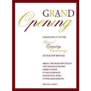 Office Inaugural Invitation OII 7109
