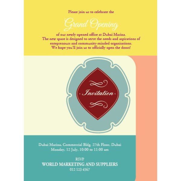 Office Inaugural Inv. Card 13 01 1
