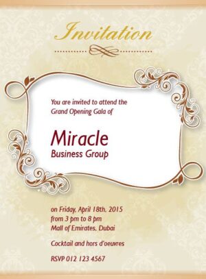 Office Inaugural Invitation OII 7114
