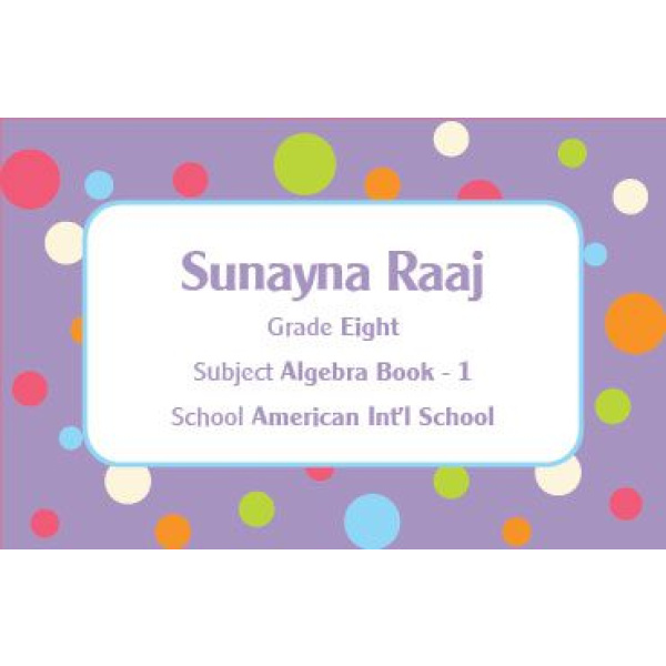 Personalised School Label