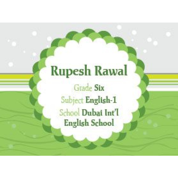 Personalised School Label