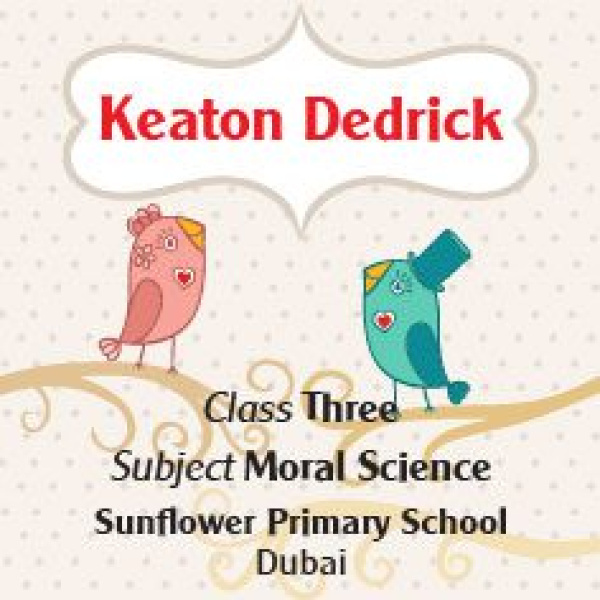 Personalised School Label