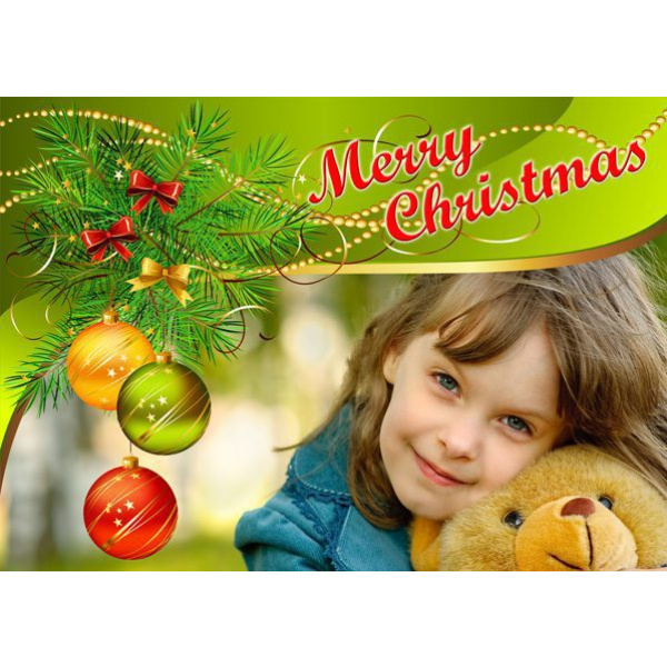Personalised Christmas Card 030 ornd u6 1