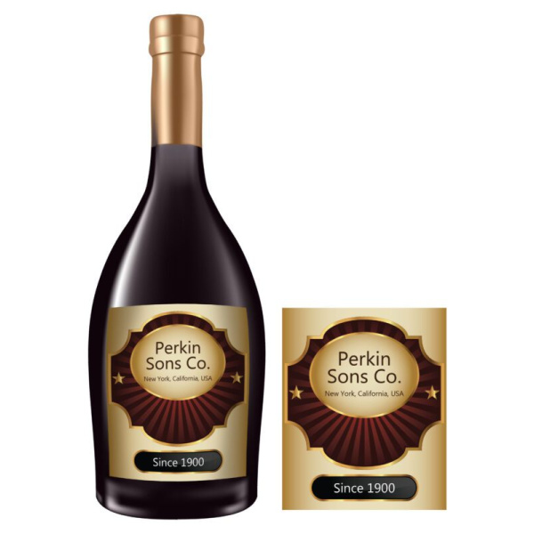 Rectangle Bottle Label RBL 0034