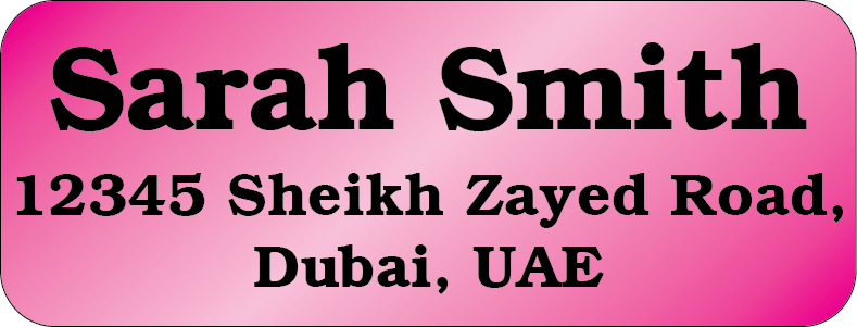 Personalised Return Address Labels ST RAL 0010