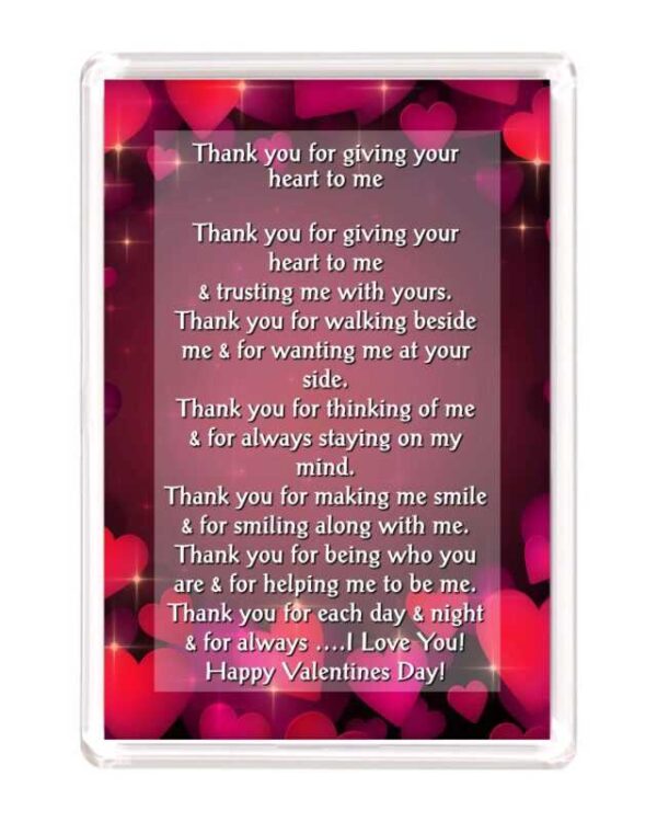 Valentines 4x6 Thank you for giving your heart to me 1