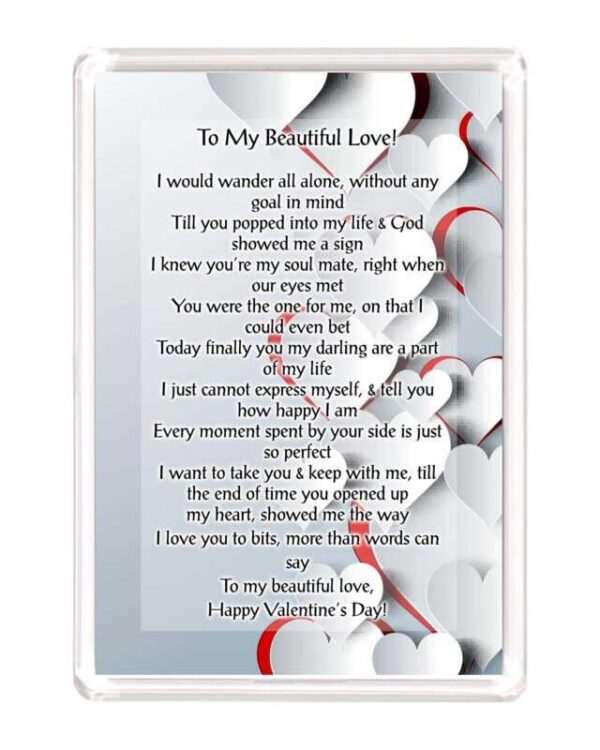 Valentines 4x6 To My Beautiful Love 1