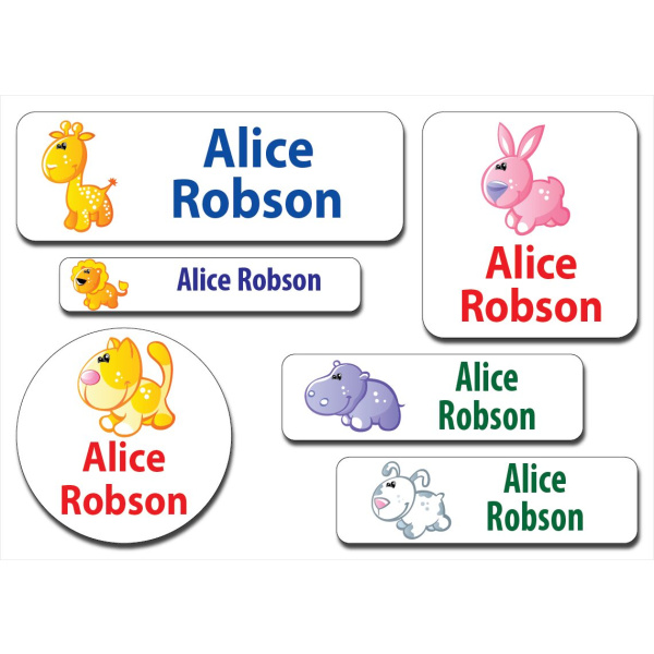 Waterproof Label for Kids Cartoon Animal 1