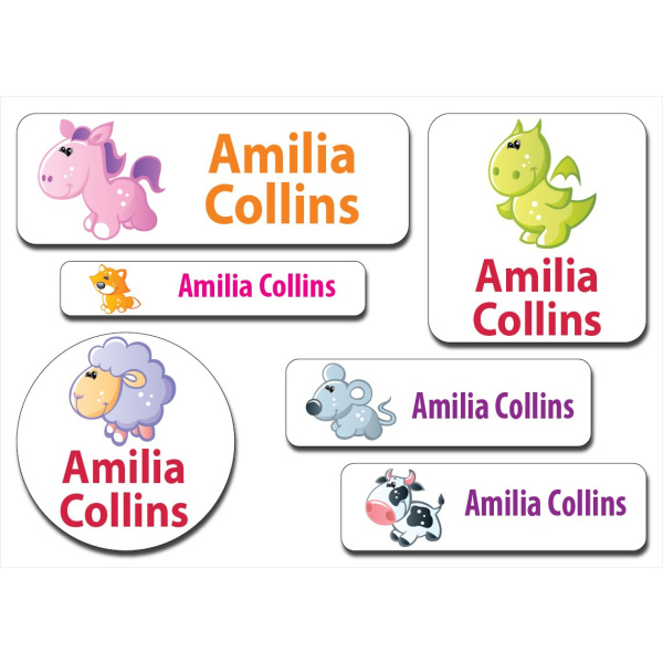 Waterproof Label for Kids Cartoon Animal 2
