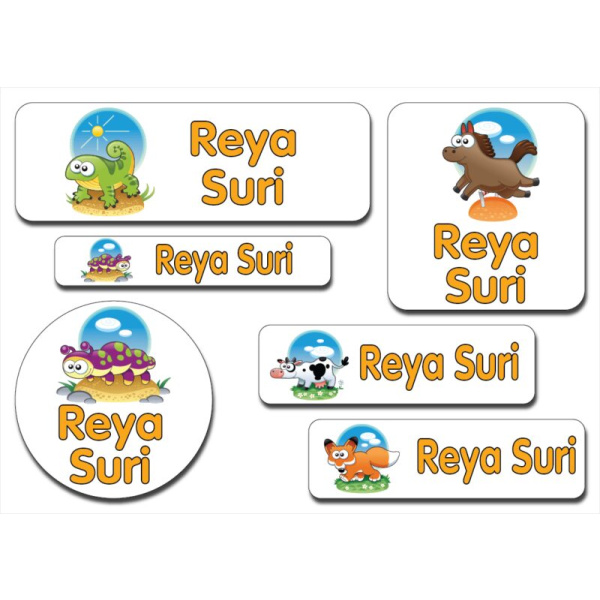 Waterproof Label for Kids Cartoon Animal 6