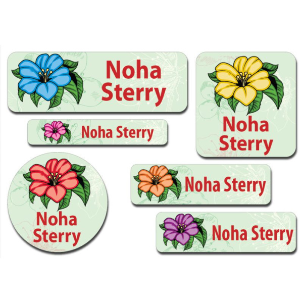 Waterproof Label for Kids Flower 1