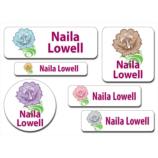 Waterproof Label for Kids Flower 3