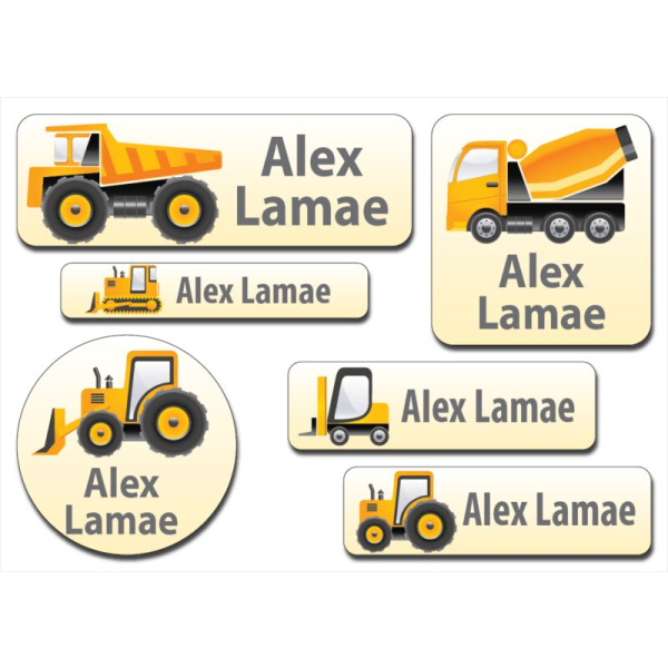 Waterproof Label for Kids Heavy Equipment 1