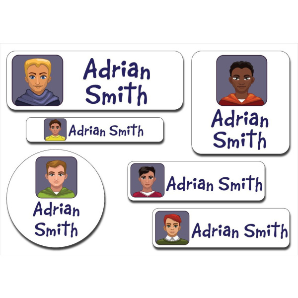 Waterproof Label for Kids Human avatar male KWH 004