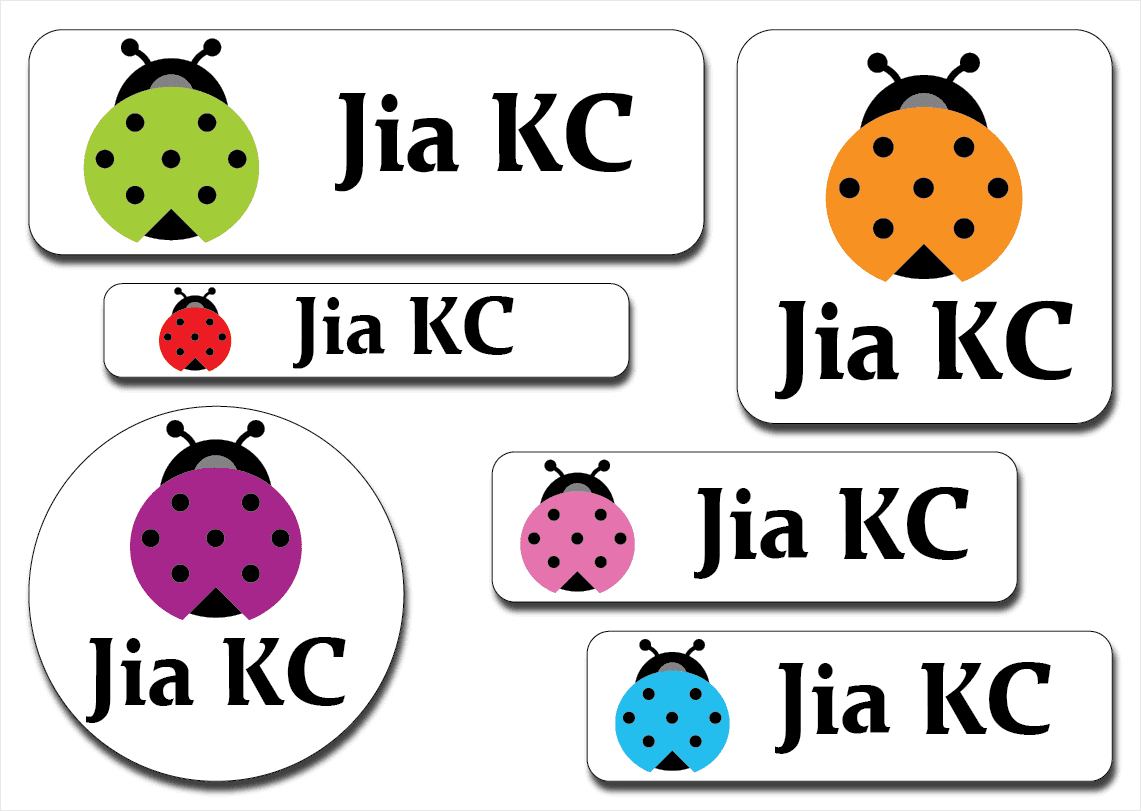 Waterproof Label for Kids Lady Bug 2