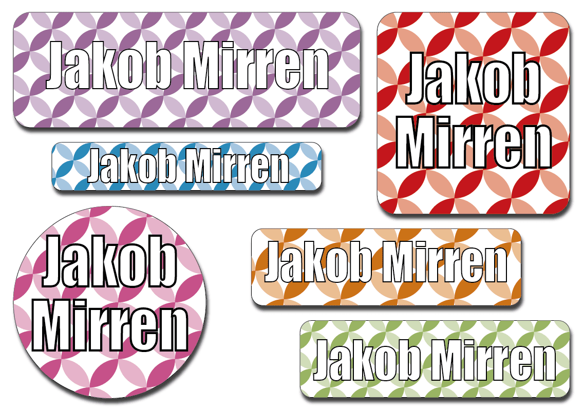 Waterproof Label for Kids Pattern 1