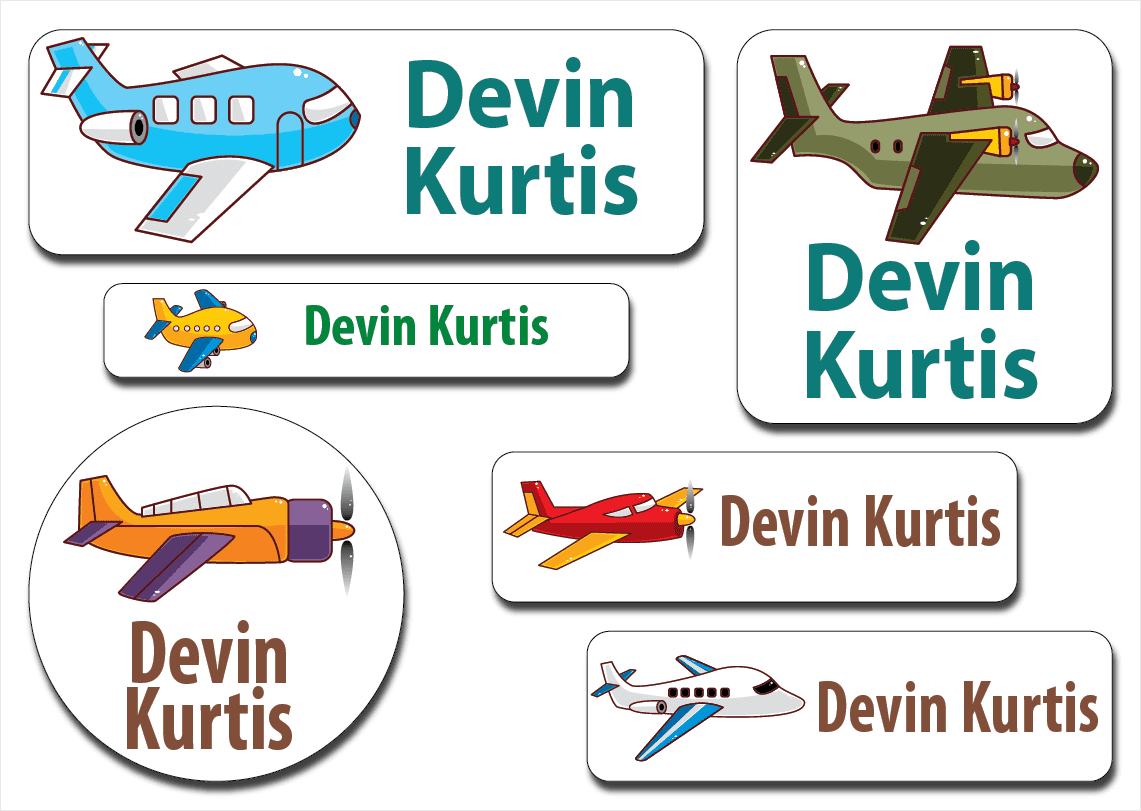 Waterproof Label for Kids Plane 1