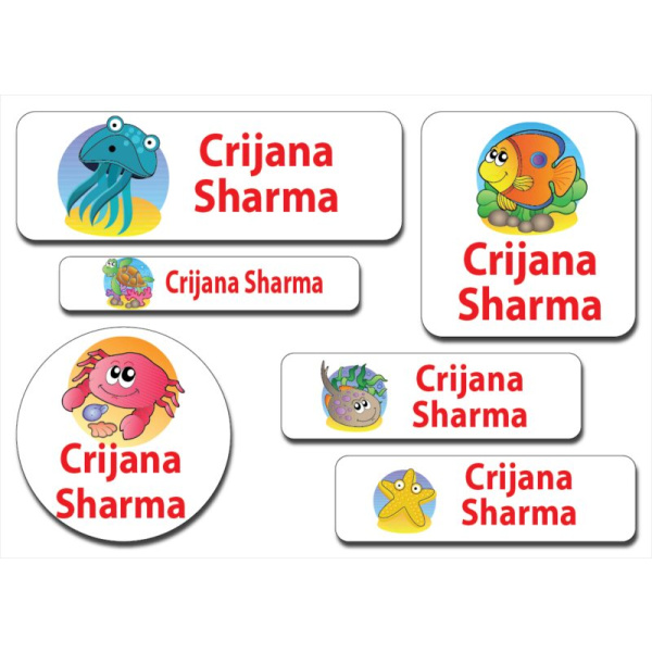 Waterproof Label for Kids Under Water Animal 2