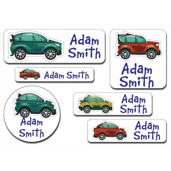 Waterproof Label for Kids cars04 KWC 016