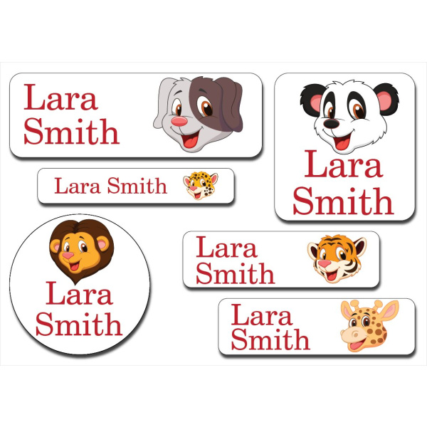 Waterproof Label for Kids cartoon animal head KWC 017