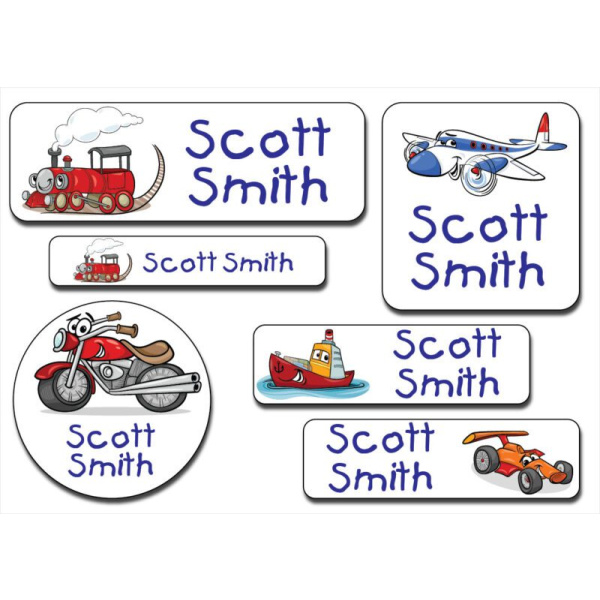 Waterproof Label for Kids cartoon vehicles KWC 018