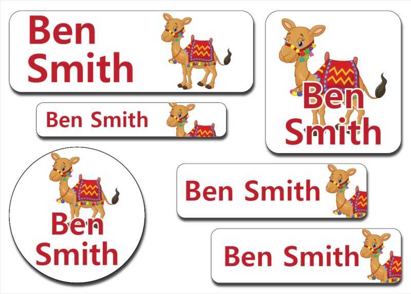 Waterproof Label for Kids decorated camel KWD 001