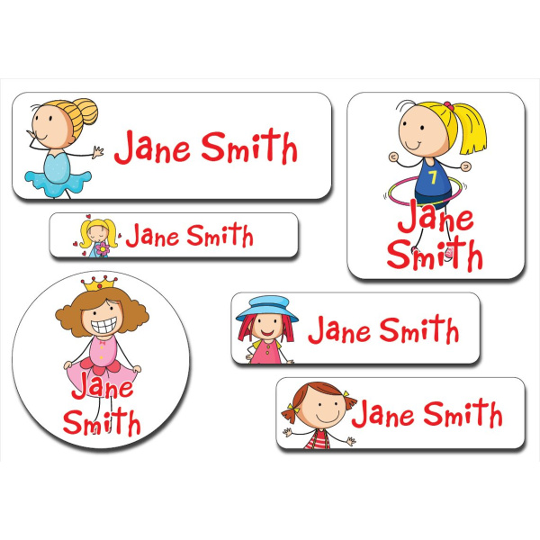 Waterproof Label for Kids kids illustration female KWK 001