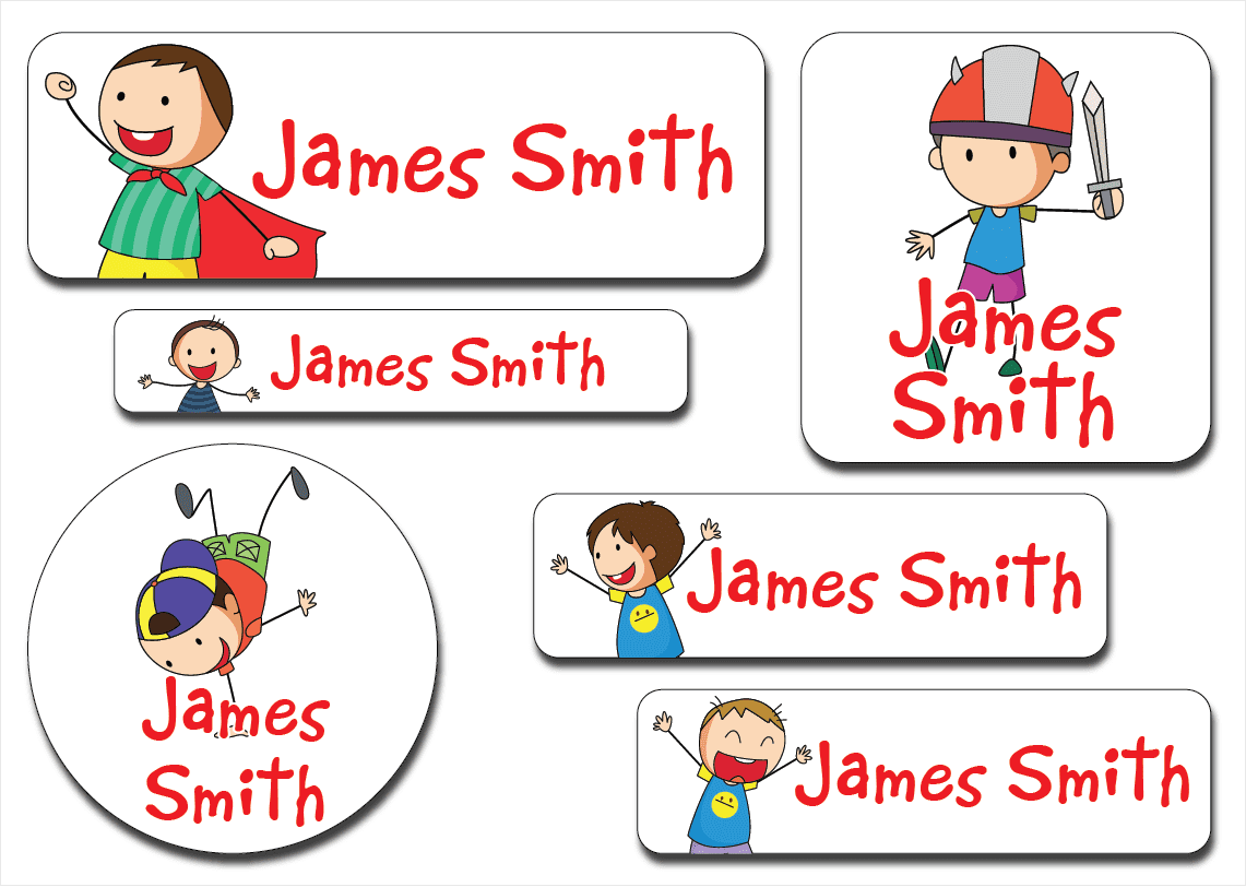 Waterproof Label for Kids kids illustration male KWK 002
