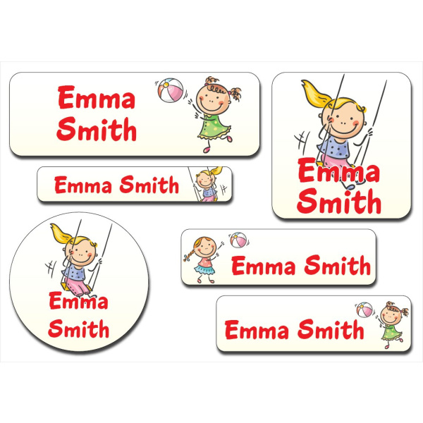 Waterproof Label for Kids kids playing girls KWK 003