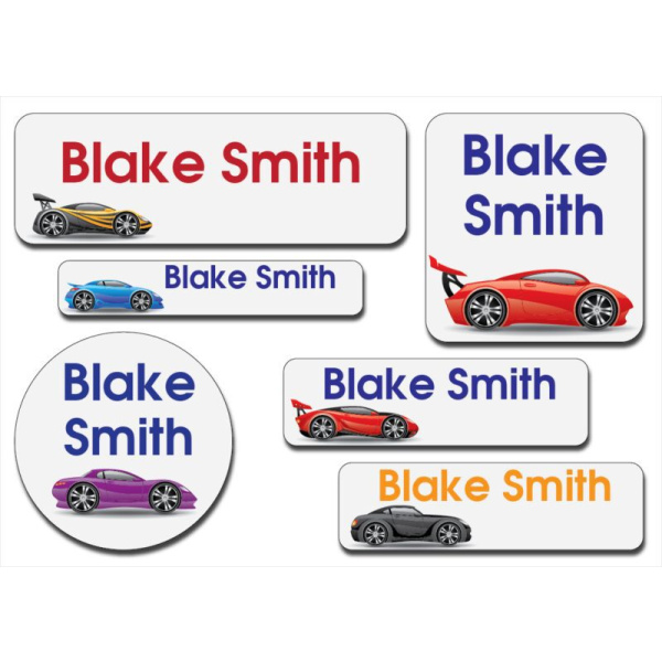 Waterproof Label for Kids sports cars KWS 007