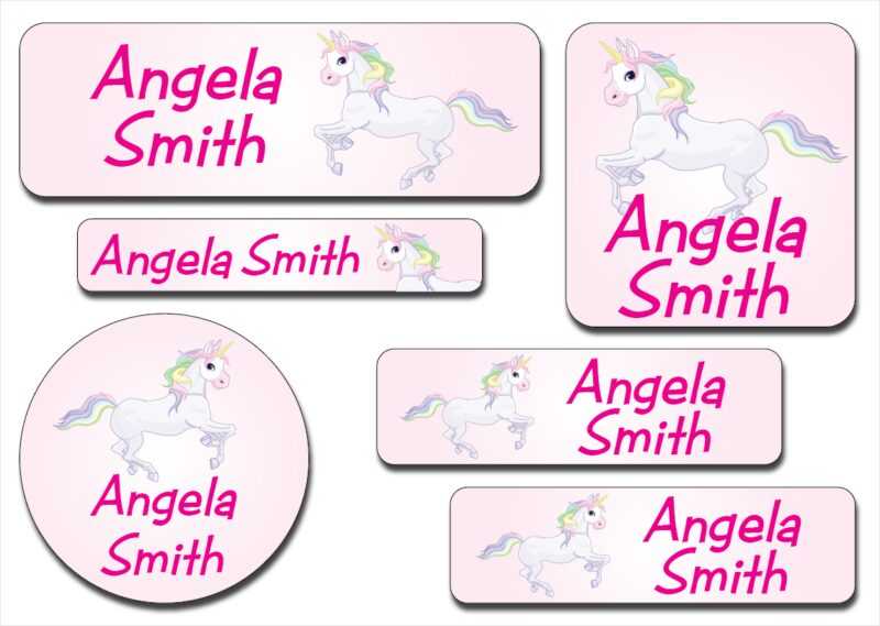 Waterproof Label for Kids unicorn KWU 003