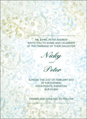 Wedding Invitation Card WIC 7848