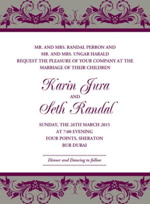 Wedding Invitation Card WIC 7880