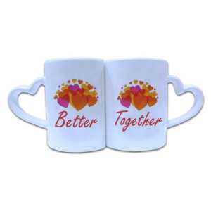 Valentine Couple Mug Heart Shape 013