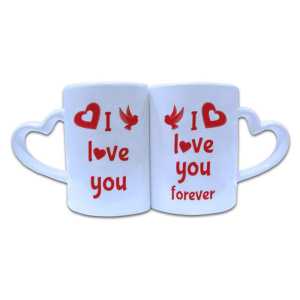 Valentine Couple Mug Heart Shape 016