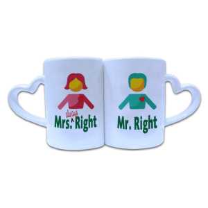 Valentine Couple Mug Heart Shape 020