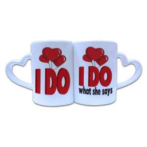 Valentine Couple Mug Heart Shape 022