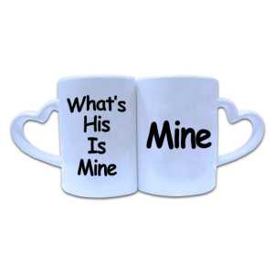 Valentine Couple Mug Heart Shape 005