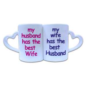 Valentine Couple Mug Heart Shape 006