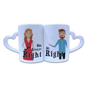 Valentine Couple Mug Heart Shape 007