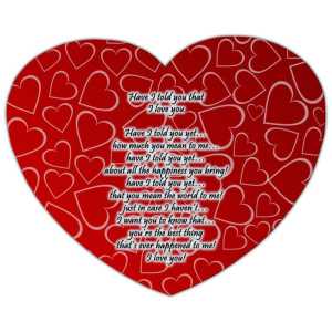 Valentine's Day Heart shape Mouse Pad HS MP 0007