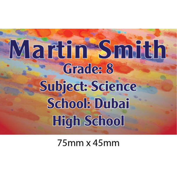 Personalised School Book Label