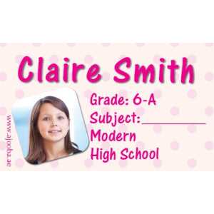 Personalised School Label