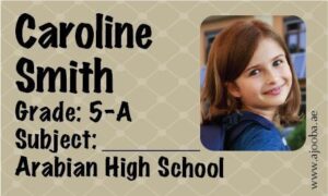 Personalised School Label