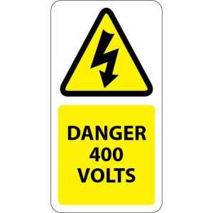 400 Volts Labels 33x63mm